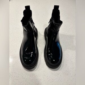 Zara Patent Leather boots, Size 4